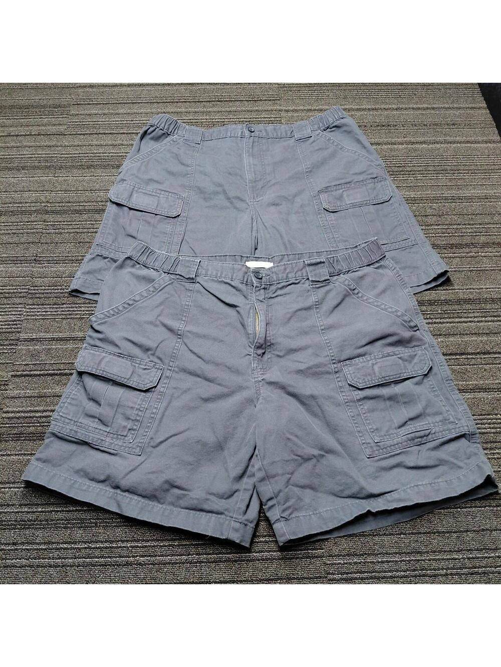 Lot of 2 Savane Cargo Shorts Mens Size 36 Blue Casual Outdoor